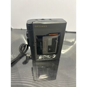 Optimus CTR 112 Cassette Recorder Portable Dictaphone Player t Speaker untested
